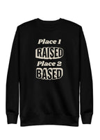 Raised Based personalised black sweatshirt