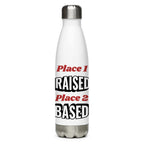 Raised Based personalised white water bottle – gift for someone who has moved