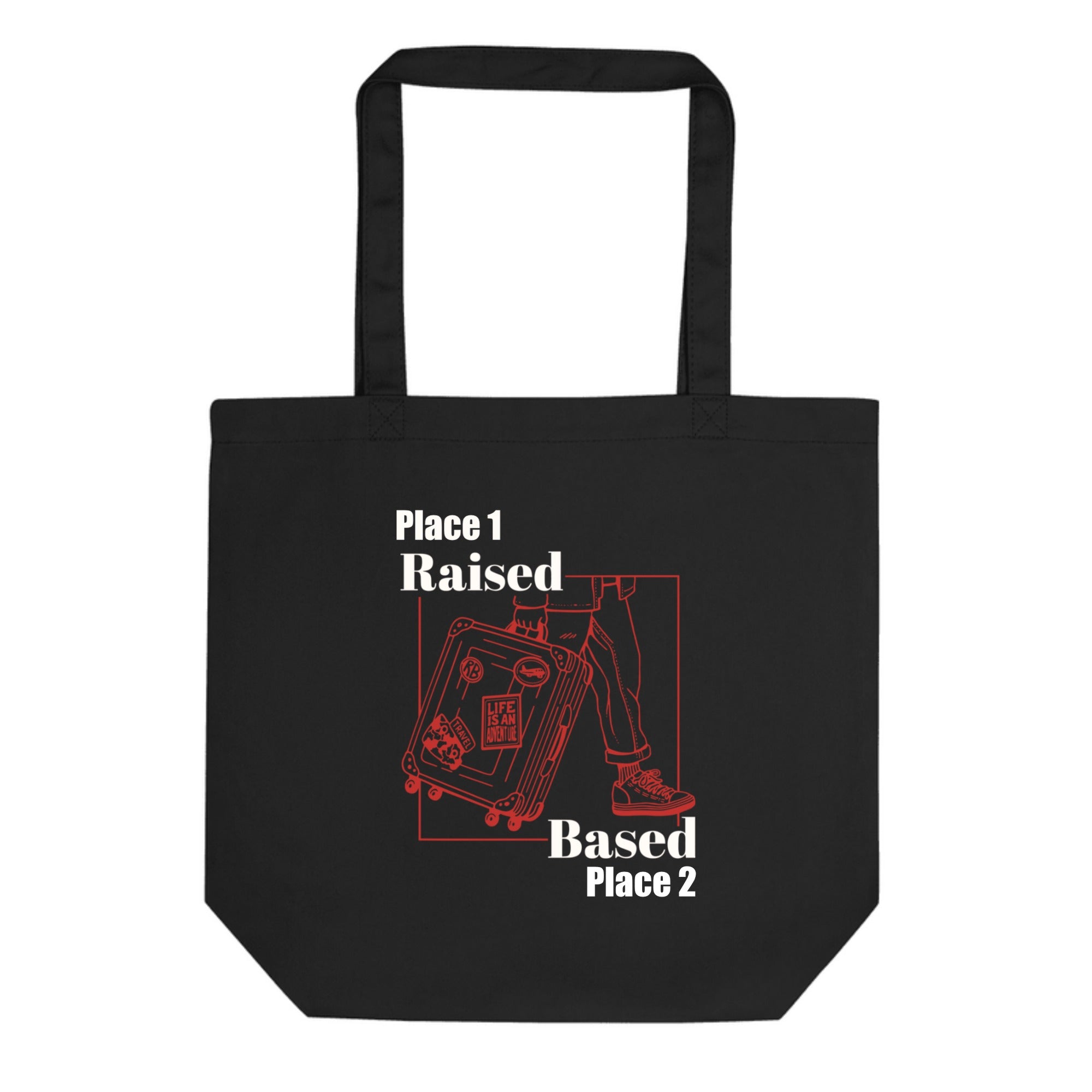 Personalised Black Eco Tote Bag