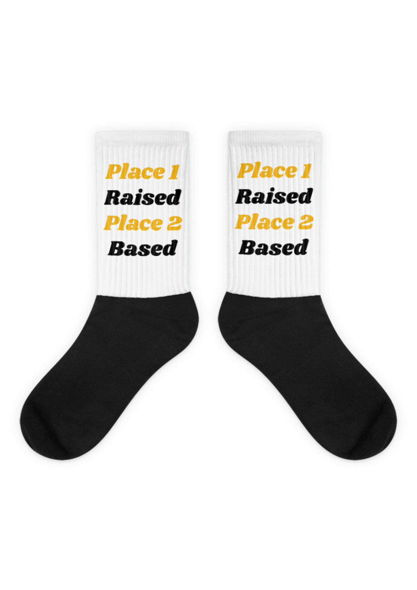 Personalised Black Foot Socks