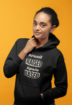 Custom location black hoodie – Raised Based design