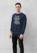 Navy sweatshirt with personalised Raised Based design