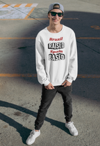 Custom location white sweatshirt – Raised Based print