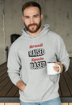 Grey hoodie with Raised Based design