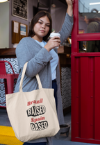 Canvas tote bag with Raised Based two-location design – moving gift idea