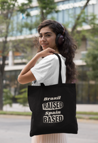 Custom location black tote bag – present for someone who moved away