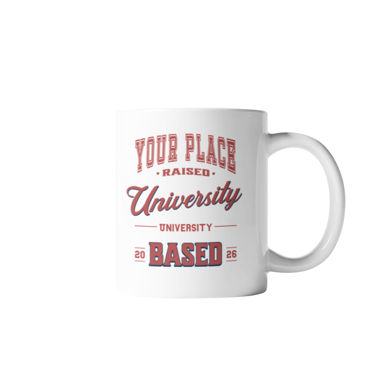 University Edition Personalised White Glossy Mug