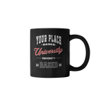 University Edition Personalised Black Glossy Mug
